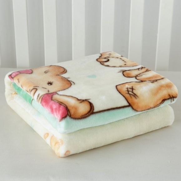 Super Soft Silky Baby Blanket 39" x 55" Two Bears New Cloud Baby Blanket - Picture 10 of 10
